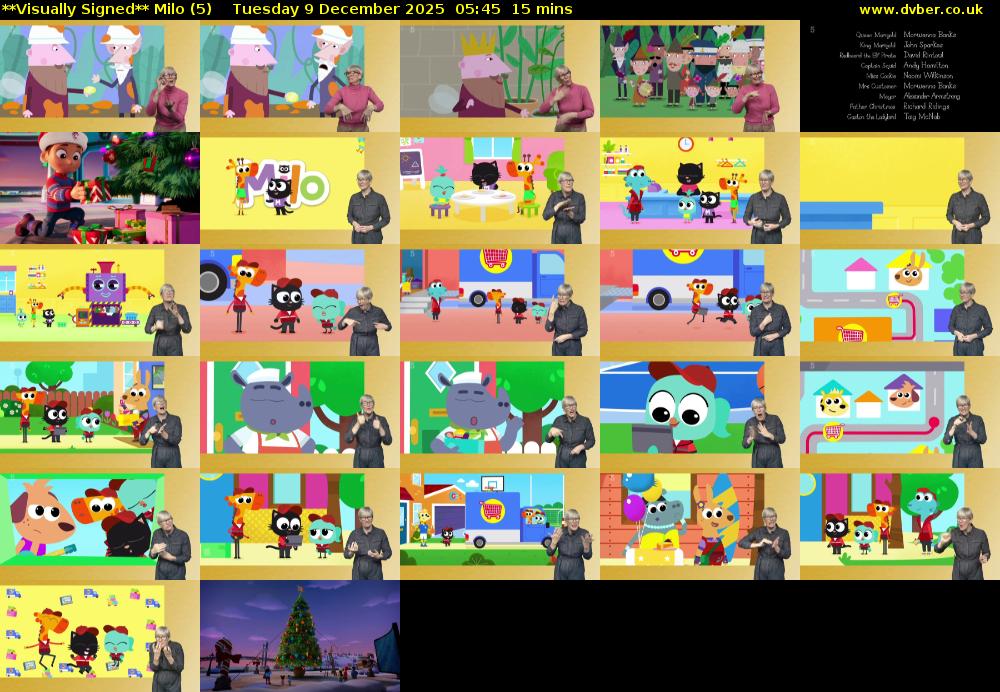 **Visually Signed** Milo (5) Tuesday 9 December 2025 05:45 - 06:00