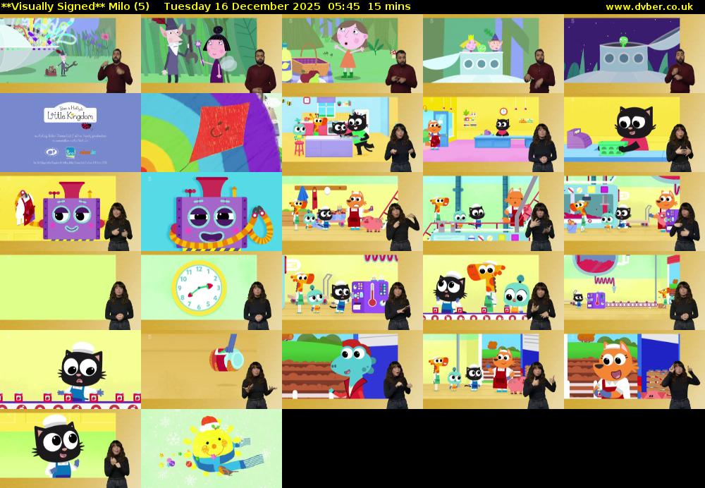 **Visually Signed** Milo (5) Tuesday 16 December 2025 05:45 - 06:00