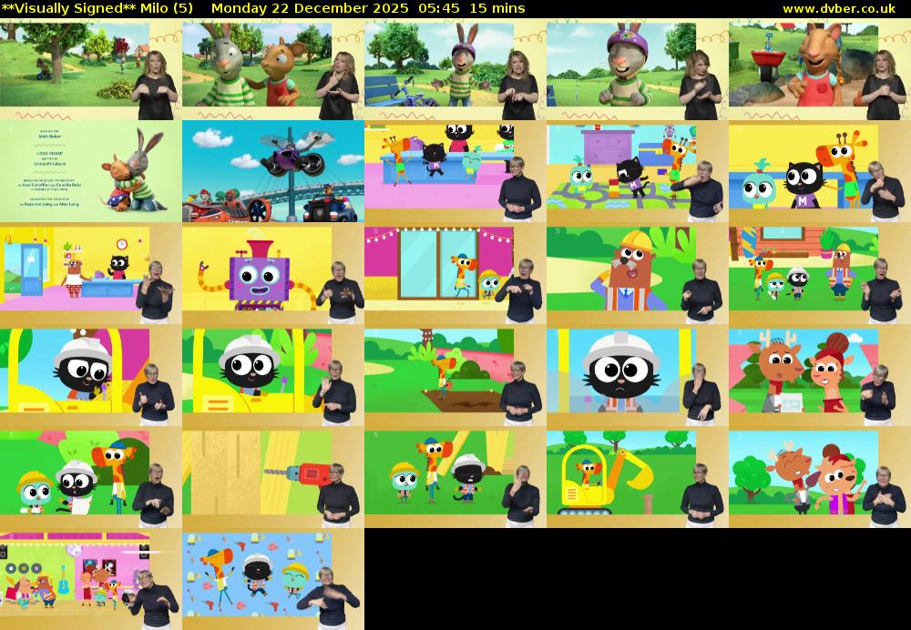**Visually Signed** Milo (5) Monday 22 December 2025 05:45 - 06:00