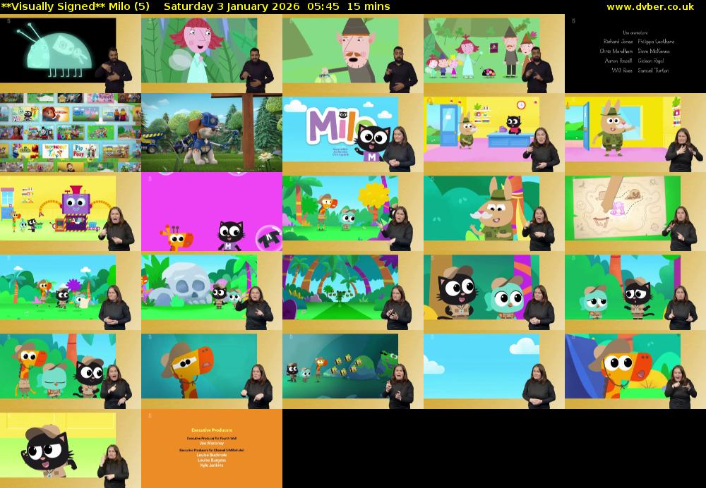 **Visually Signed** Milo (5) Saturday 3 January 2026 05:45 - 06:00