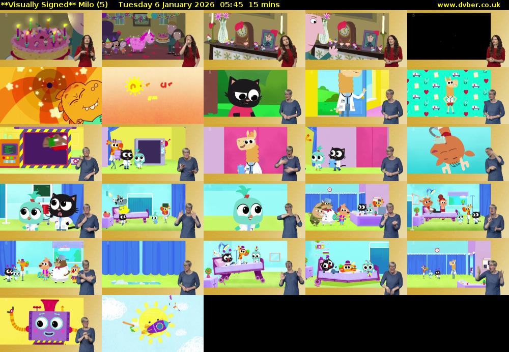 **Visually Signed** Milo (5) Tuesday 6 January 2026 05:45 - 06:00