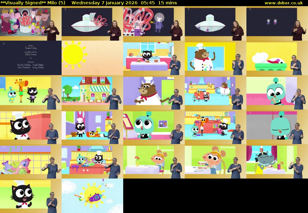 **Visually Signed** Milo (5) Wednesday 7 January 2026 05:45 - 06:00