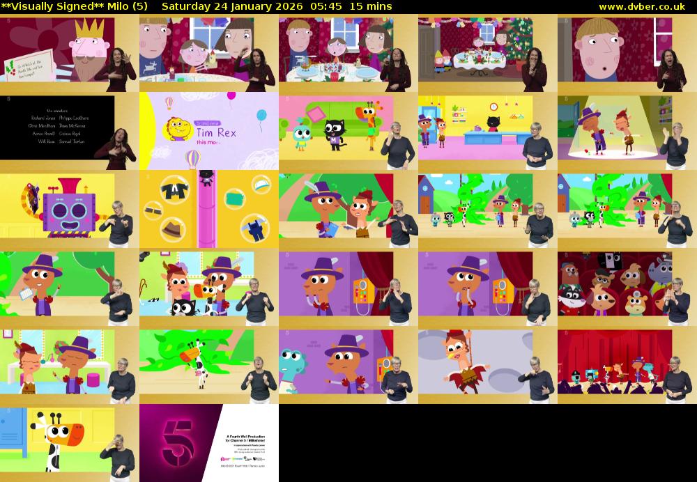 **Visually Signed** Milo (5) Saturday 24 January 2026 05:45 - 06:00