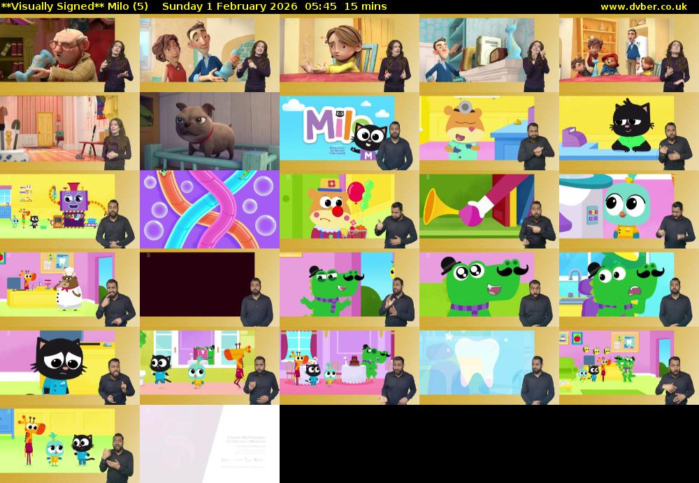 **Visually Signed** Milo (5) Sunday 1 February 2026 05:45 - 06:00