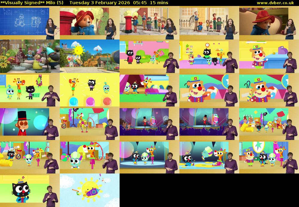 **Visually Signed** Milo (5) Tuesday 3 February 2026 05:45 - 06:00