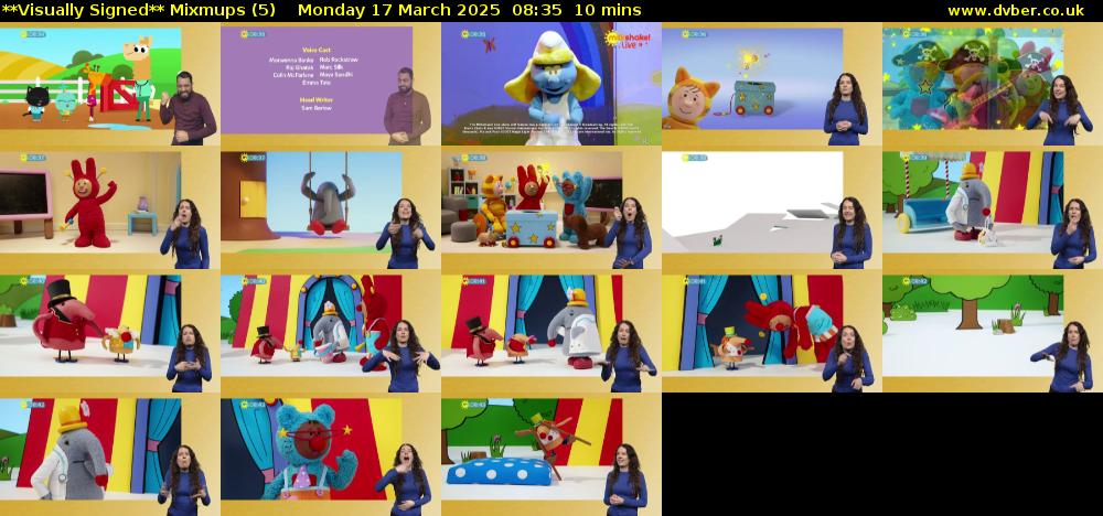 **Visually Signed** Mixmups (5) Monday 17 March 2025 08:35 - 08:45