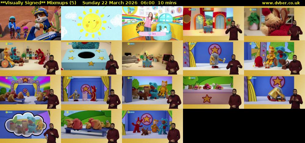 **Visually Signed** Mixmups (5) Sunday 22 March 2026 06:00 - 06:10