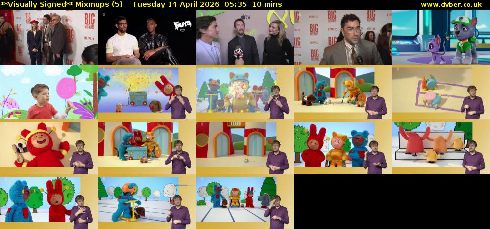 **Visually Signed** Mixmups (5) Tuesday 14 April 2026 05:35 - 05:45