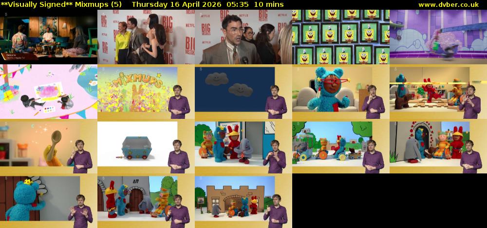 **Visually Signed** Mixmups (5) Thursday 16 April 2026 05:35 - 05:45