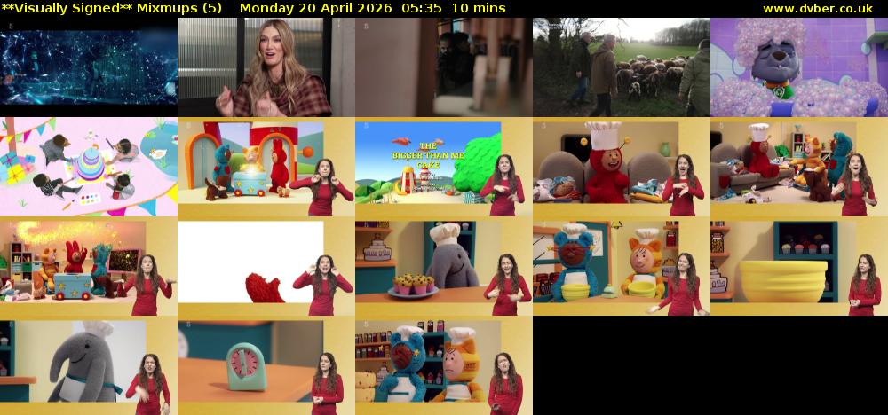 **Visually Signed** Mixmups (5) Monday 20 April 2026 05:35 - 05:45
