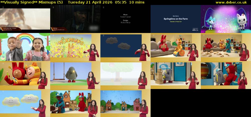 **Visually Signed** Mixmups (5) Tuesday 21 April 2026 05:35 - 05:45