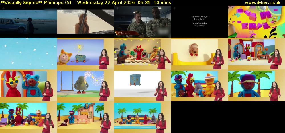 **Visually Signed** Mixmups (5) Wednesday 22 April 2026 05:35 - 05:45