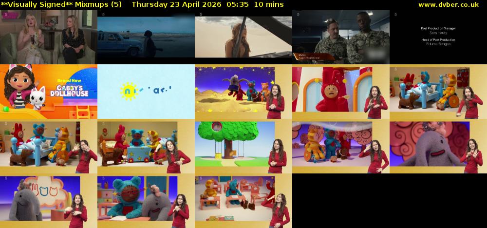 **Visually Signed** Mixmups (5) Thursday 23 April 2026 05:35 - 05:45