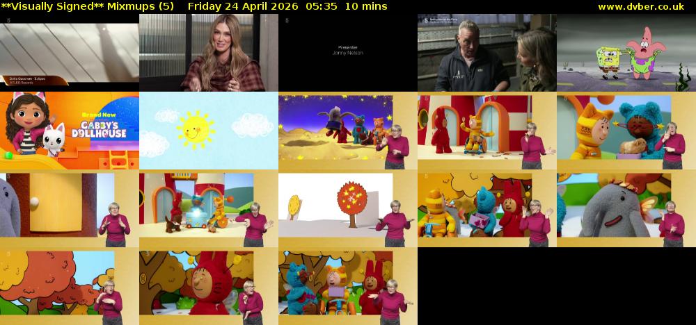 **Visually Signed** Mixmups (5) Friday 24 April 2026 05:35 - 05:45