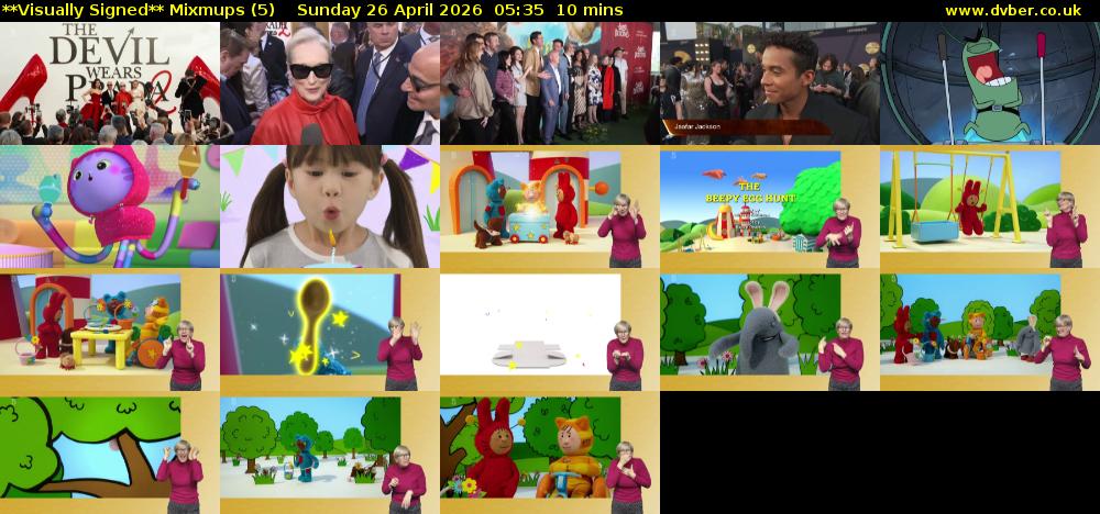 **Visually Signed** Mixmups (5) Sunday 26 April 2026 05:35 - 05:45