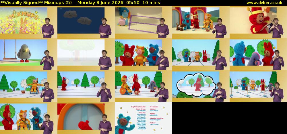 **Visually Signed** Mixmups (5) Monday 8 June 2026 05:50 - 06:00