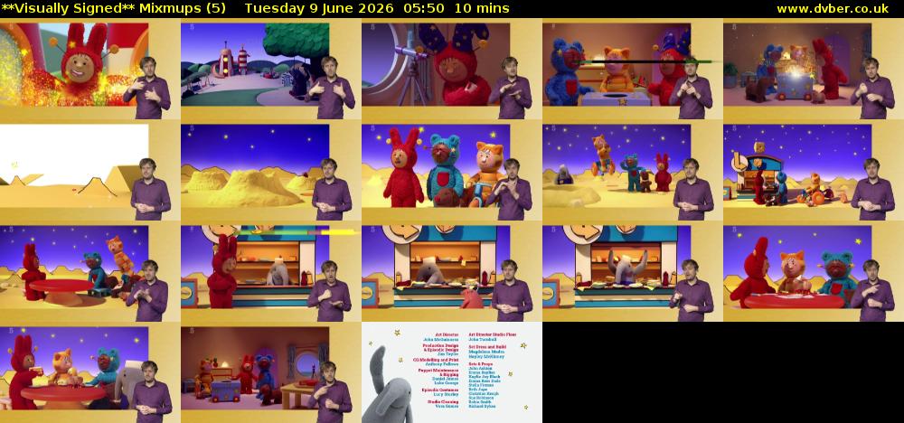 **Visually Signed** Mixmups (5) Tuesday 9 June 2026 05:50 - 06:00