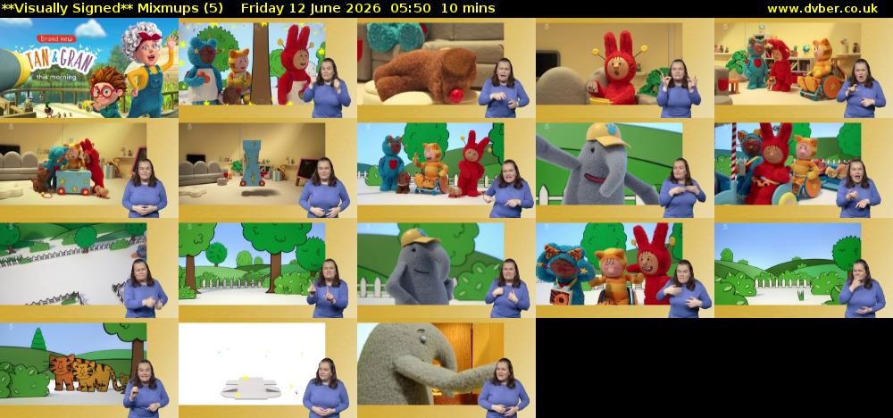 **Visually Signed** Mixmups (5) Friday 12 June 2026 05:50 - 06:00
