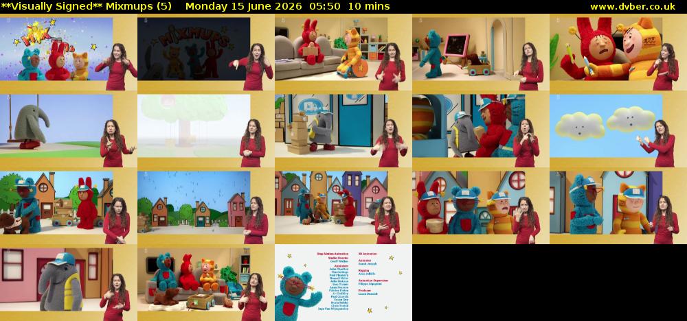 **Visually Signed** Mixmups (5) Monday 15 June 2026 05:50 - 06:00