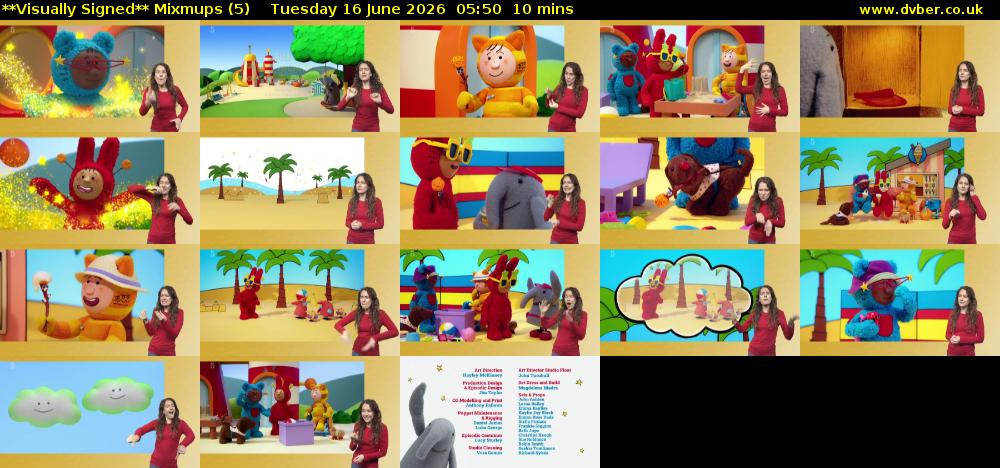 **Visually Signed** Mixmups (5) Tuesday 16 June 2026 05:50 - 06:00