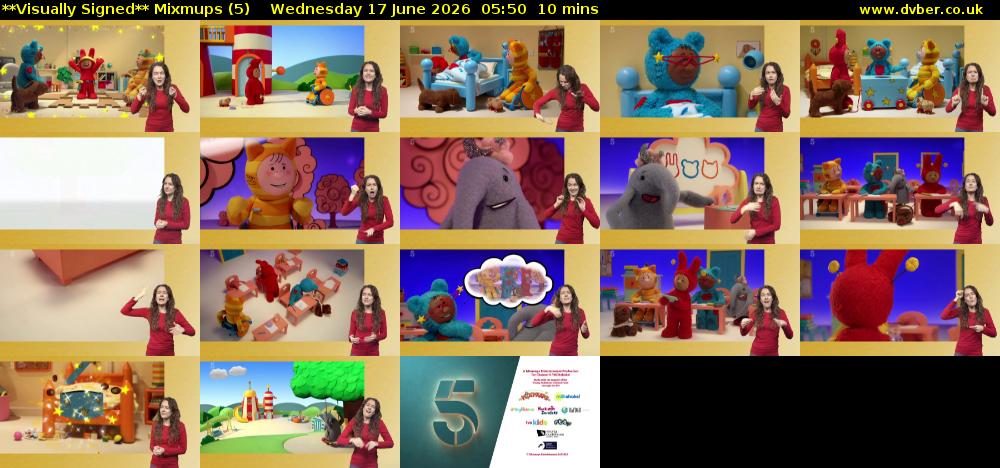 **Visually Signed** Mixmups (5) Wednesday 17 June 2026 05:50 - 06:00