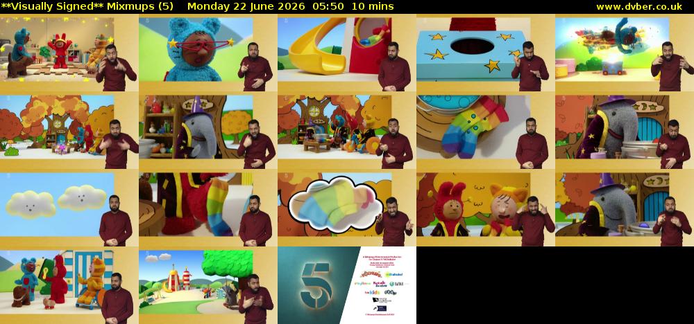 **Visually Signed** Mixmups (5) Monday 22 June 2026 05:50 - 06:00