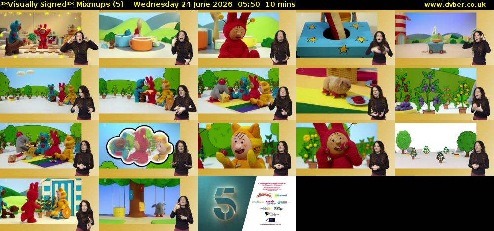 **Visually Signed** Mixmups (5) Wednesday 24 June 2026 05:50 - 06:00