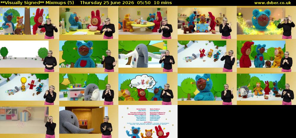 **Visually Signed** Mixmups (5) Thursday 25 June 2026 05:50 - 06:00