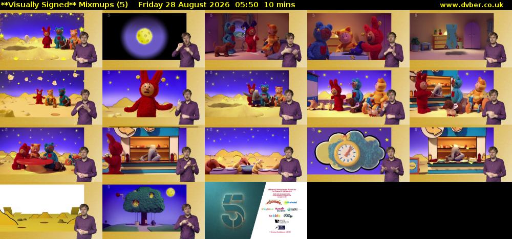 **Visually Signed** Mixmups (5) Friday 28 August 2026 05:50 - 06:00