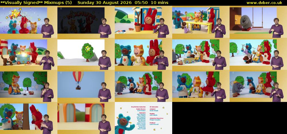 **Visually Signed** Mixmups (5) Sunday 30 August 2026 05:50 - 06:00
