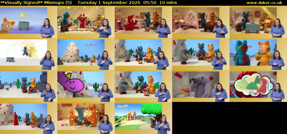 **Visually Signed** Mixmups (5) Tuesday 1 September 2026 05:50 - 06:00