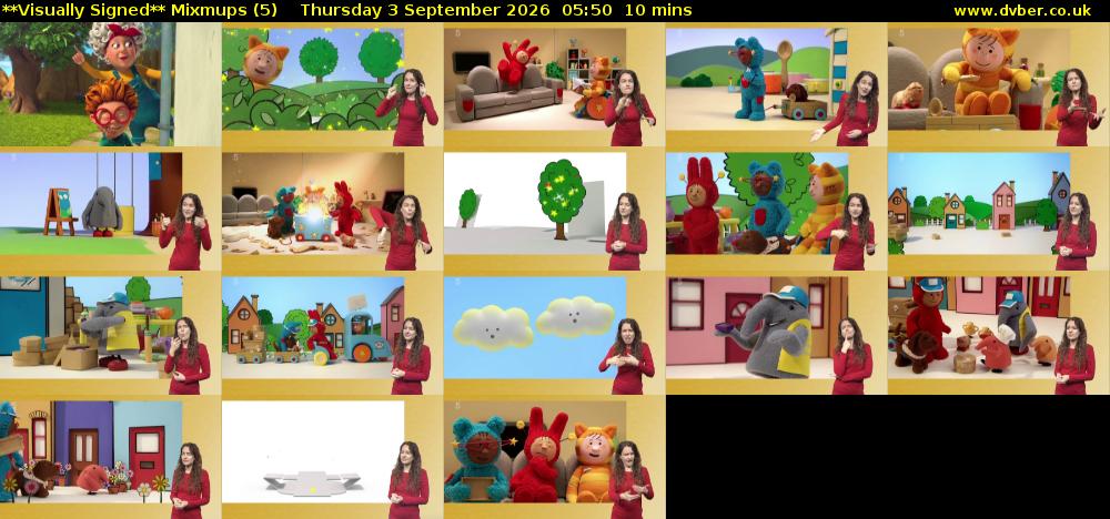 **Visually Signed** Mixmups (5) Thursday 3 September 2026 05:50 - 06:00