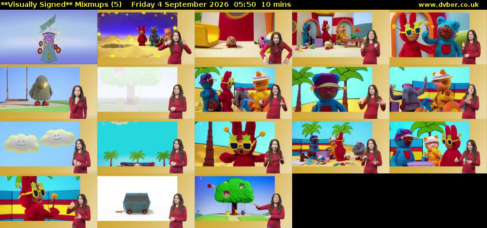 **Visually Signed** Mixmups (5) Friday 4 September 2026 05:50 - 06:00