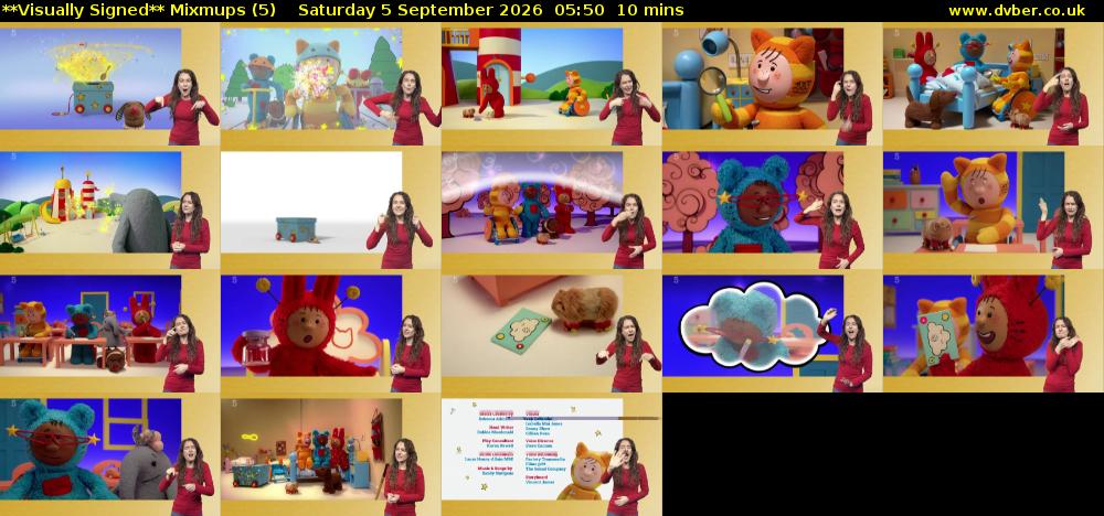 **Visually Signed** Mixmups (5) Saturday 5 September 2026 05:50 - 06:00