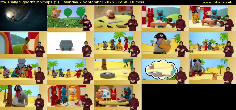 **Visually Signed** Mixmups (5) Monday 7 September 2026 05:50 - 06:00