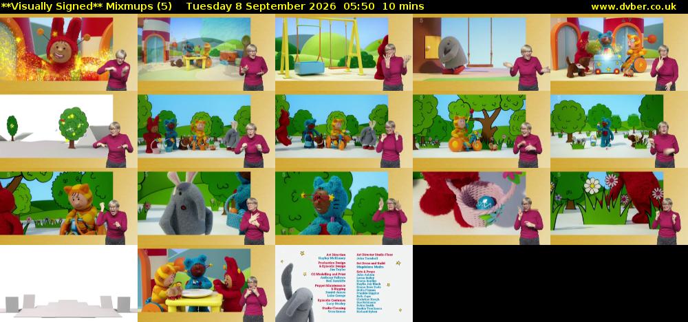 **Visually Signed** Mixmups (5) Tuesday 8 September 2026 05:50 - 06:00