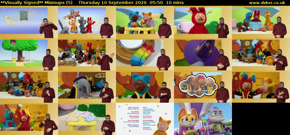 **Visually Signed** Mixmups (5) Thursday 10 September 2026 05:50 - 06:00