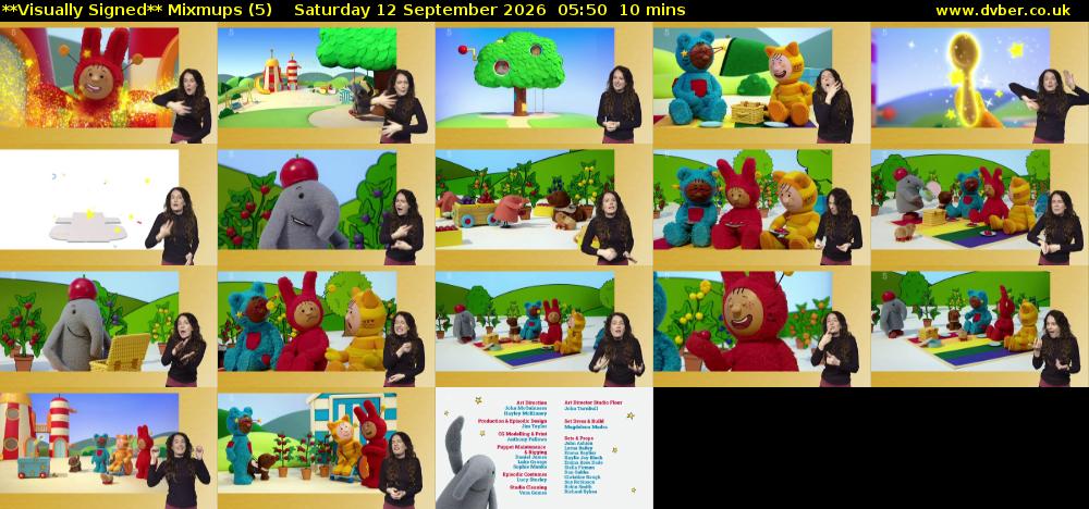 **Visually Signed** Mixmups (5) Saturday 12 September 2026 05:50 - 06:00