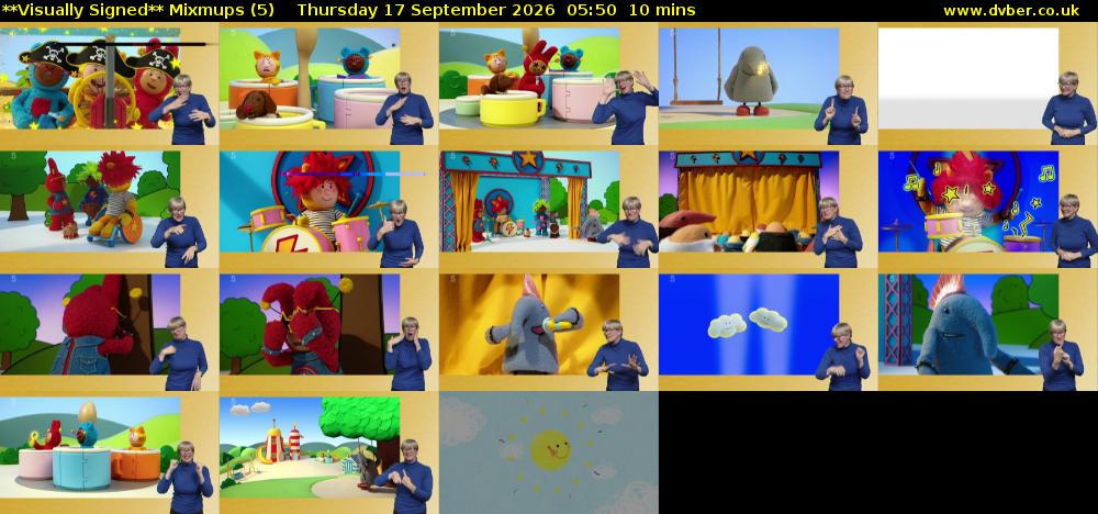 **Visually Signed** Mixmups (5) Thursday 17 September 2026 05:50 - 06:00