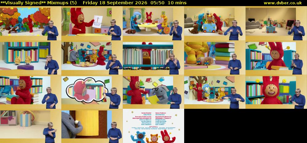 **Visually Signed** Mixmups (5) Friday 18 September 2026 05:50 - 06:00