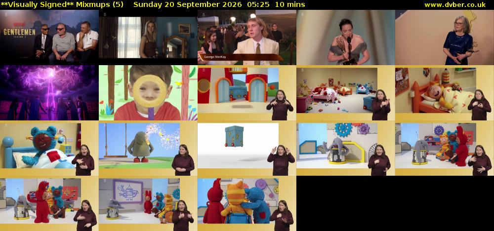 **Visually Signed** Mixmups (5) Sunday 20 September 2026 05:25 - 05:35