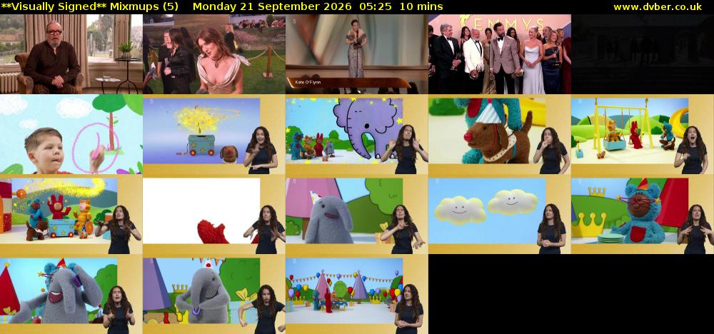 **Visually Signed** Mixmups (5) Monday 21 September 2026 05:25 - 05:35