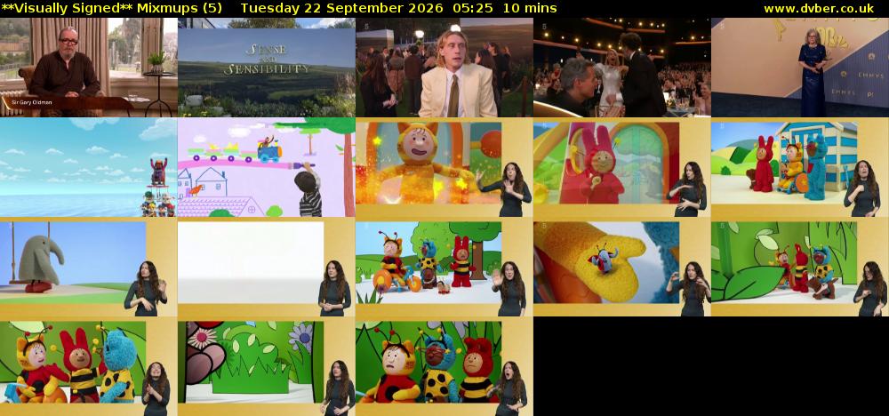 **Visually Signed** Mixmups (5) Tuesday 22 September 2026 05:25 - 05:35