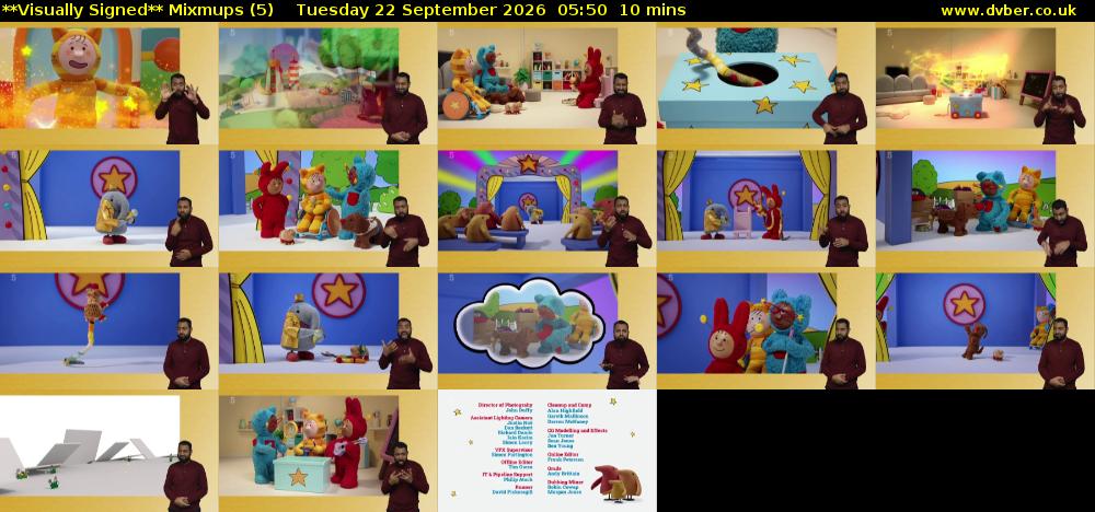 **Visually Signed** Mixmups (5) Tuesday 22 September 2026 05:50 - 06:00