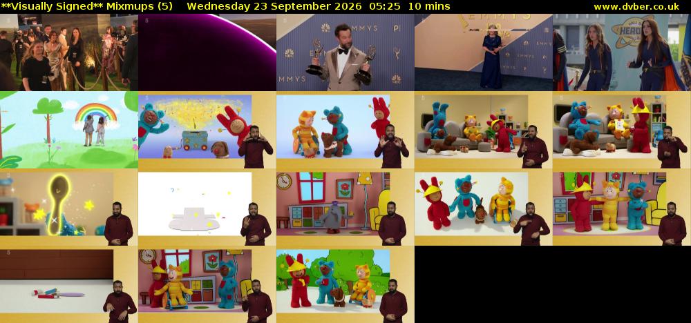 **Visually Signed** Mixmups (5) Wednesday 23 September 2026 05:25 - 05:35