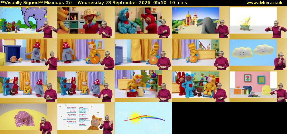 **Visually Signed** Mixmups (5) Wednesday 23 September 2026 05:50 - 06:00