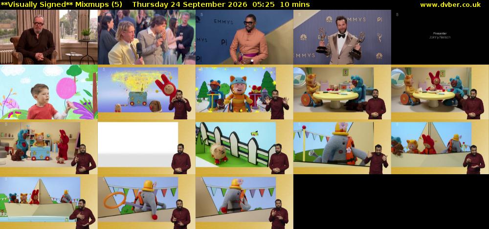 **Visually Signed** Mixmups (5) Thursday 24 September 2026 05:25 - 05:35