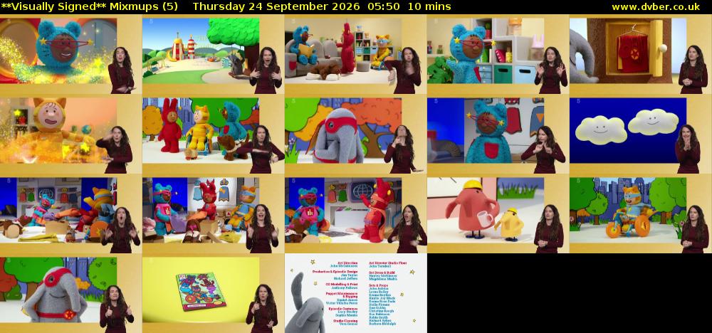 **Visually Signed** Mixmups (5) Thursday 24 September 2026 05:50 - 06:00