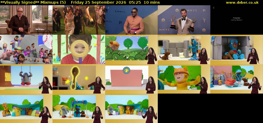 **Visually Signed** Mixmups (5) Friday 25 September 2026 05:25 - 05:35