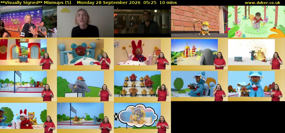 **Visually Signed** Mixmups (5) Monday 28 September 2026 05:25 - 05:35
